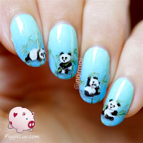 PiggieLuv: Panda babies nail art