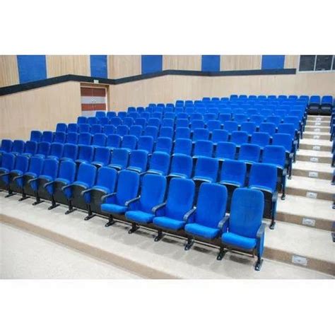 Push Back Blue Auditorium Seating Chairs at Rs 3000 in Ahmedabad | ID ...