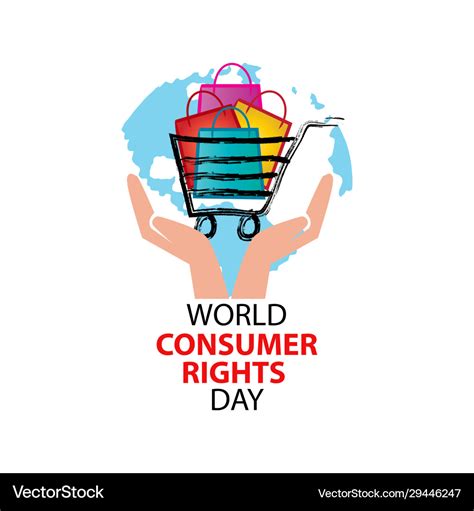 World consumer rights day poster concept 15 march Vector Image