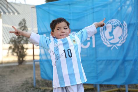 The Real Messi Shirt Is Given to the Poor Child Who Made His Own Using Plastic Bags - Just ...