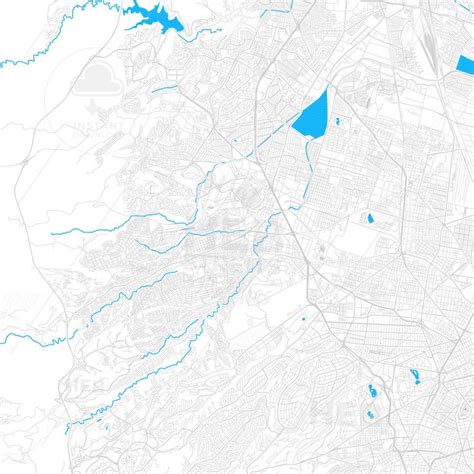 Naucalpan, Mexico PDF vector map with water in focus - HEBSTREITS ...