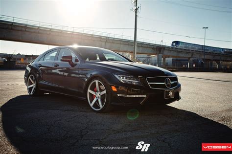 Enhanced Gloss Black Mercedes CLS With Classy Aftermarket Wheels ...