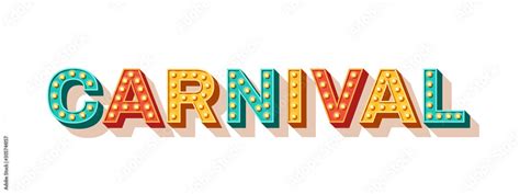 Carnival typography design isolated on white background. Vector ...