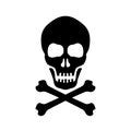 Image of cartoon skull and crossed bones | CreepyHalloweenImages