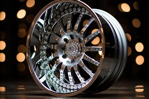 Premium AI Image | chrome car rims