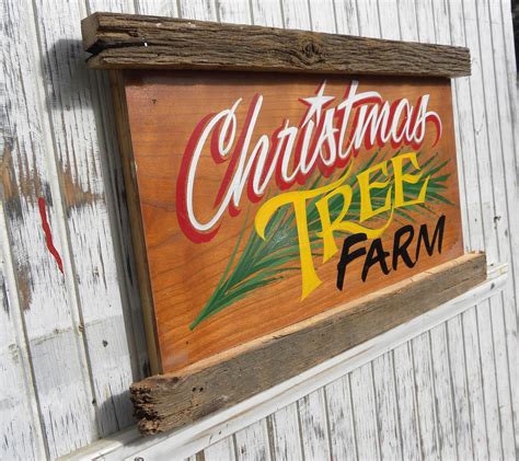 Christmas Tree Farm Sign Original Hand Painted Wooden Sign | Etsy