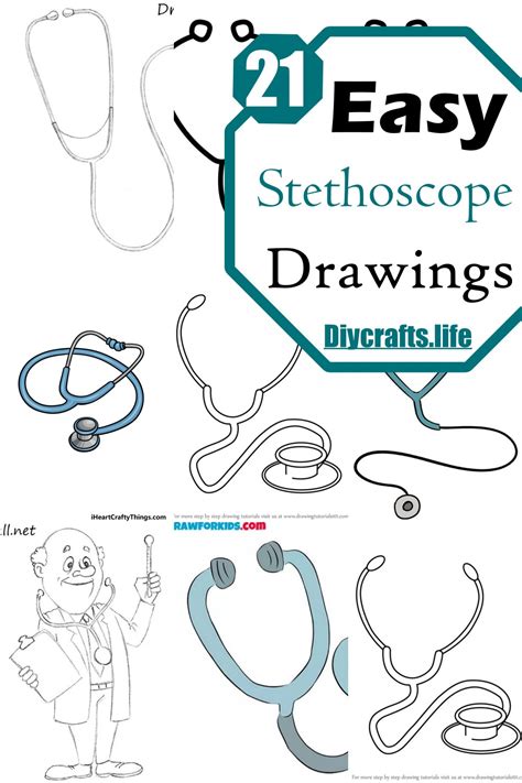 21 Easy Stethoscope Drawings With Step By Step Guide - DIY Crafts