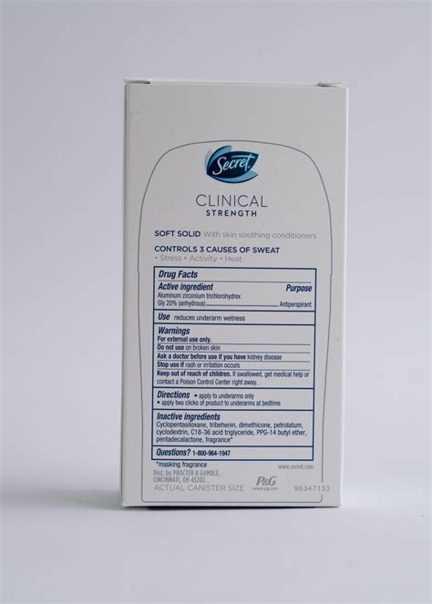 Secret Clinical Strength Antiperspirant & Deodorant Advanced Solid, Light and Fresh 1.6 oz (45 g ...