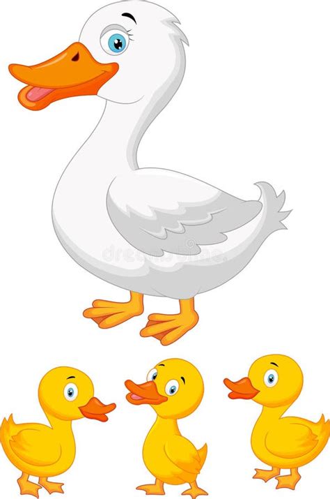 Duck family cartoon stock vector. Illustration of tale - 45672066