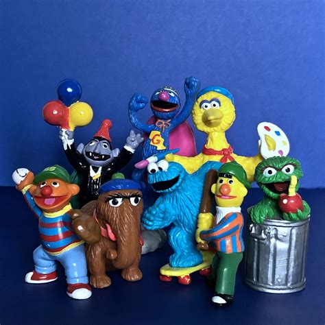 1988 Applause Sesame Street Figures 100% Complete Set Super Grover, Big ...