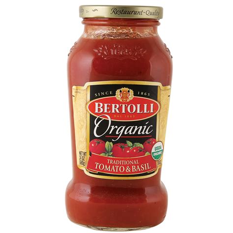 Bertolli Organic Traditional Tomato And Basil Sauce 680 Gm – MercatCo.com