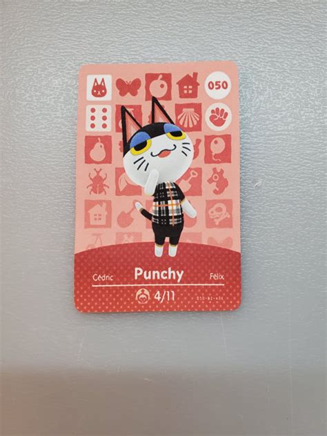 050 Punchy Amiibo Card for Animal Crossing FAN made