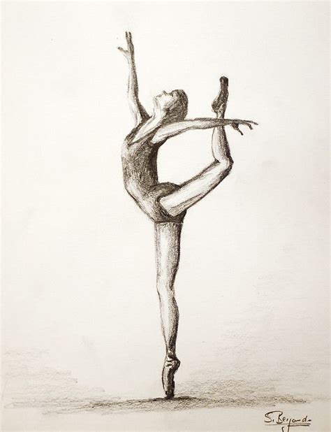 Ballett Tänzerin Zeichnung Gerahmter Kunstdruck von web-werker | Dancer drawing, Ballerina art ...