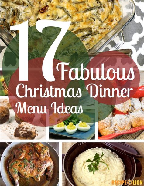 17 Fabulous Christmas Dinner Menu Ideas Free eCookbook | RecipeLion.com