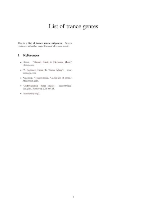 (PDF) List of Trance Genres - DOKUMEN.TIPS