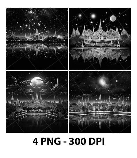 Grand Palace Bangkok Thailand Laser Engrave PNG File 3D Slate Coaster Etch Wood Burn Black White ...