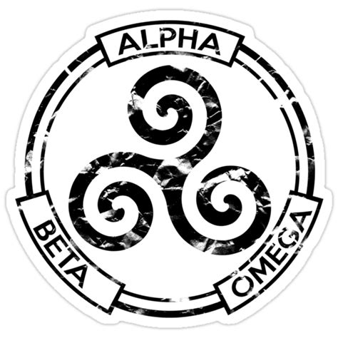 "Alpha Beta Omega (Black) - Teen Wolf" Stickers by Grinalass | Redbubble