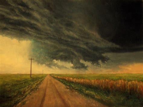 Tornado Painting Original Landscape Painting Storm Painting