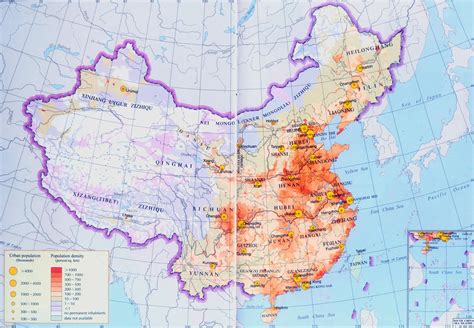 China Map - China Population Density Map