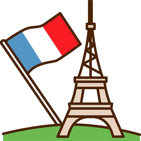 Eiffel tower and French Flag clipart. Free download transparent .PNG ...