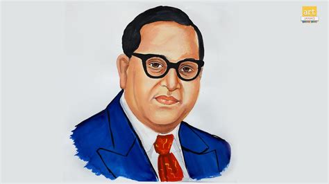 How to draw Dr. B R Ambedkar step by step II Ambedkar drawing II # ...