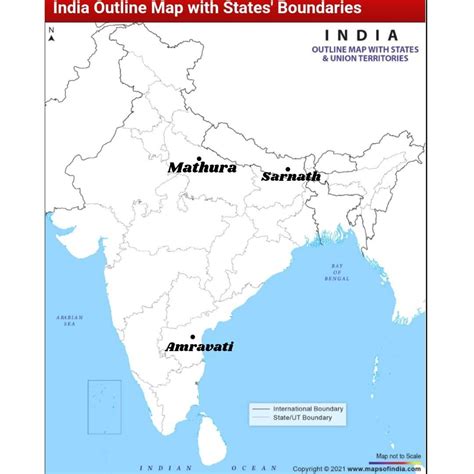 2. Locate and label the following on an outline map of IndiaMain centres of art, architecture ...