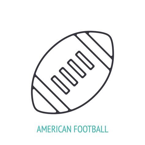 American football or rugby ball outline icon 19470381 Vector Art at ...