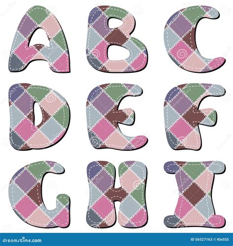 Scrapbook Alphabet on White Background Stock Illustration - Illustration of decor, style: 56527163