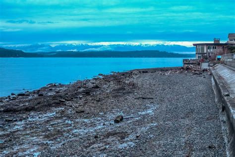 Olympic Mountains from West Seattle Stock Image - Image of west, ocean: 107399795