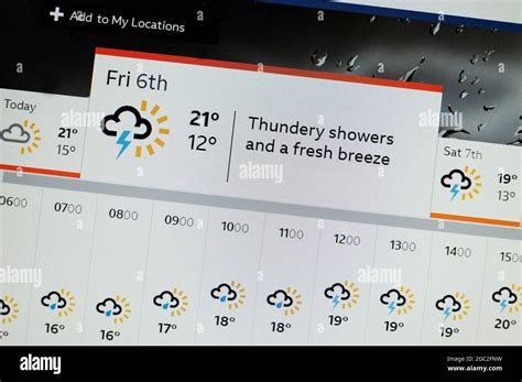 Weather symbols bbc hi-res stock photography and images - Alamy