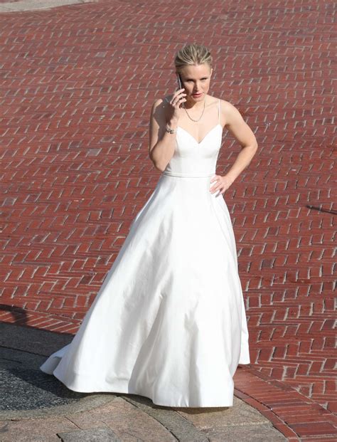 Kristen Bell dons a wedding dress filming Like Father -69 | GotCeleb