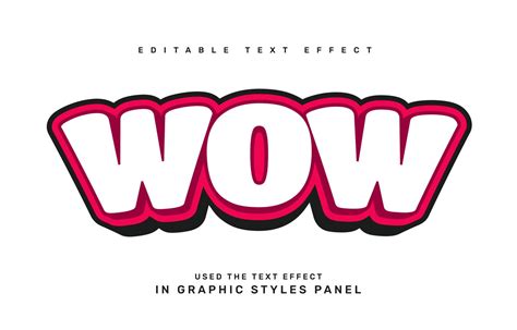 Wow comic text effect 6643025 Vector Art at Vecteezy