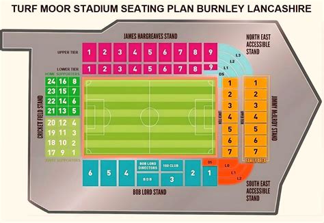 Turf Moor Stadium Seating Map, Parking Map, Ticket Price,Booking