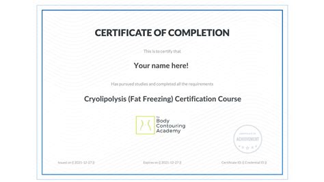 Cryolipolysis Fat Freezing Certification Course - Body Contouring Academy