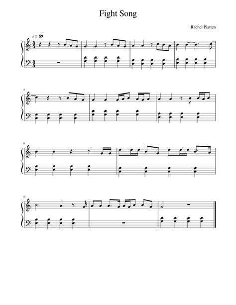 Fight Song - Rachel Platten Sheet music for Piano (Solo) Easy ...