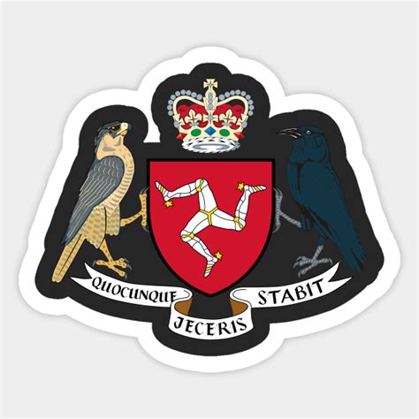 Coat of arms of the Isle of Man - Coat Of Arms Of The Isle Of Man - Sticker | TeePublic