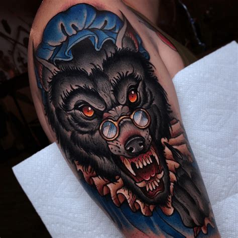 Tattoo uploaded by Ick Abrams • Big bad wolf • 1098069 • Tattoodo