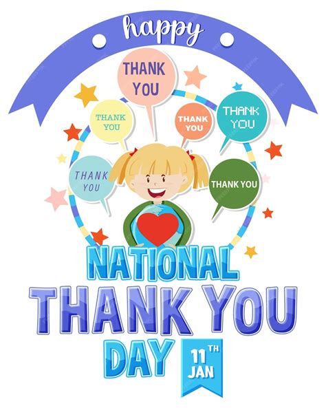 Premium Vector | Happy national thank you day banner