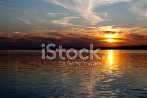 Sunset At Lake Balaton Stock Photo | Royalty-Free | FreeImages