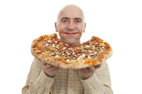 Man eat pizza stock image. Image of white, large, pizza - 22065945