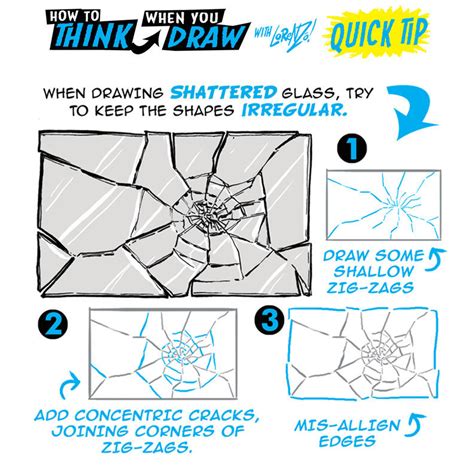 How to draw SHATTERED GLASS QUICK TIP #LEARNUARY! by ...