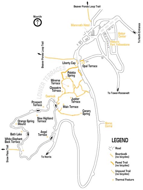 Mammoth Hot Springs Online Tour Interactive Map