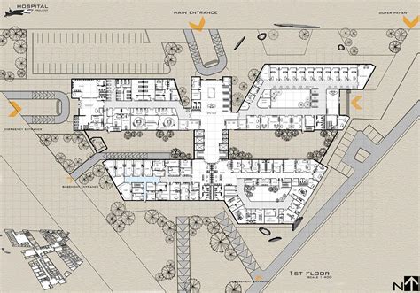 general hospital on Behance | Mimari sunum, Mimari tasarım, Mimari