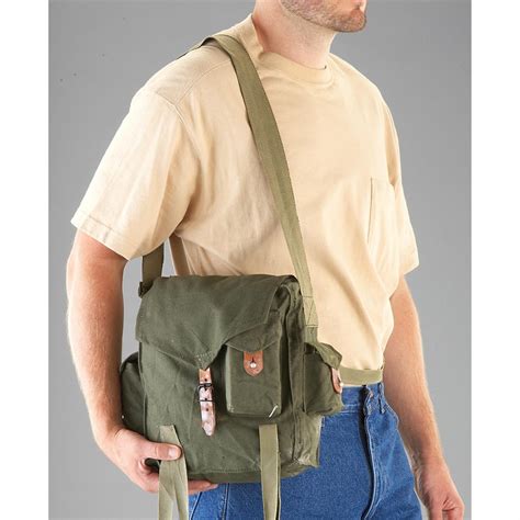 New Hungarian Military Shoulder Bag, Olive Drab - 206138, Shoulder & Messenger Bags at Sportsman ...