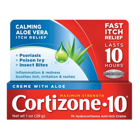 Buy Cortizone 10 Maximum Strength Cream With Aloe, 1% Hydrocortisone ...