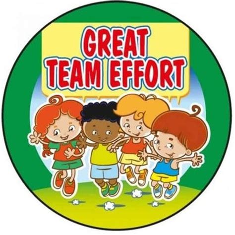 GREAT TEAM EFFORT STICKERS PKT 50 - Qizzle