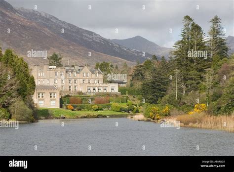 Ballynahinch Castle hotel and lake Connemara Ireland Stock Photo ...