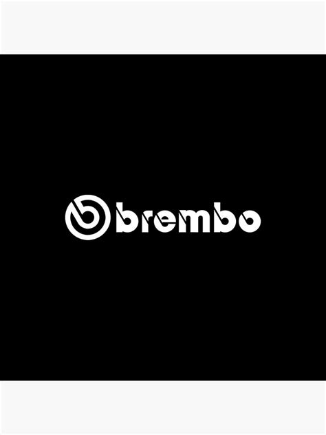 "white brembo logo" Poster for Sale by tinovalent4 | Redbubble