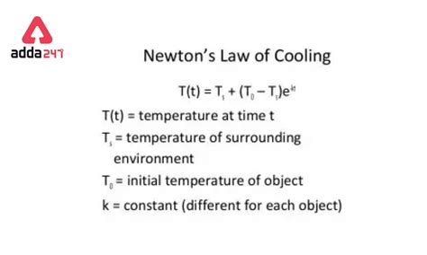 Newton's Law of Cooling Formula, Experiment , Equation Derivation for ...