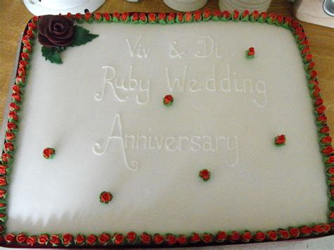 Ruby Wedding Anniversary Cake | Angie Chapman | Flickr